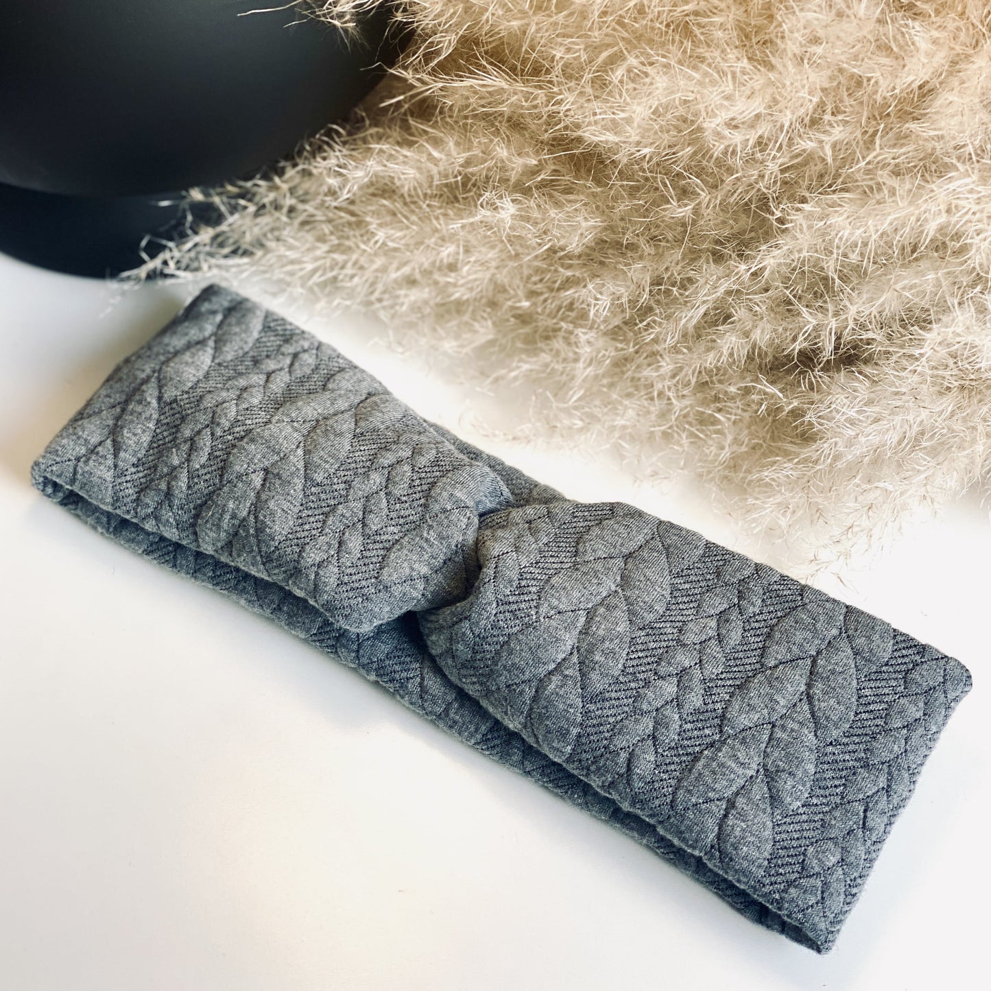 Handmade Haarband Zopfmuster