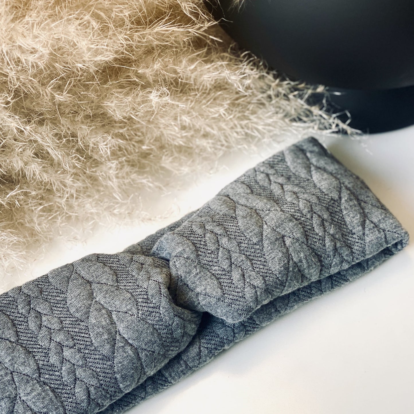 Handmade Haarband Zopfmuster