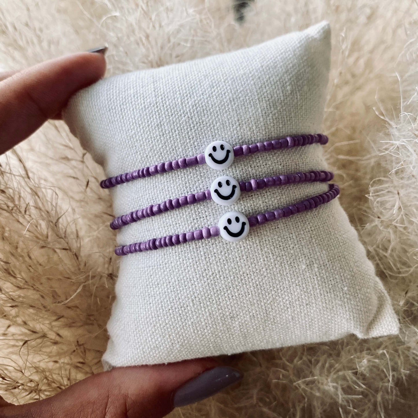 Handmade Perlenarmband Smiley