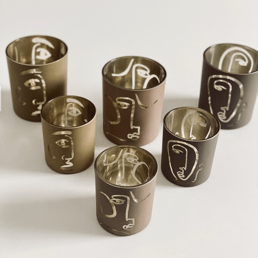 Teelichthalter Faces